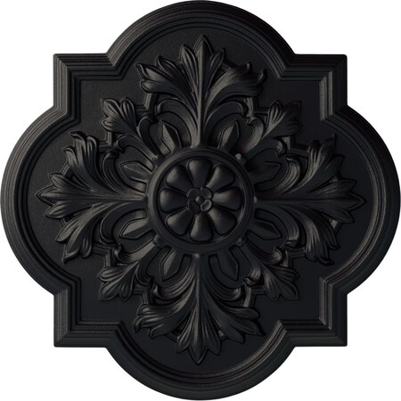 Ekena Millwork Bonetti Ceiling Medallion (Fits Canopies up to 5 1/8"), Hand-Painted Steel Gray, 20"OD x 1 3/4"P CM20BOSGS